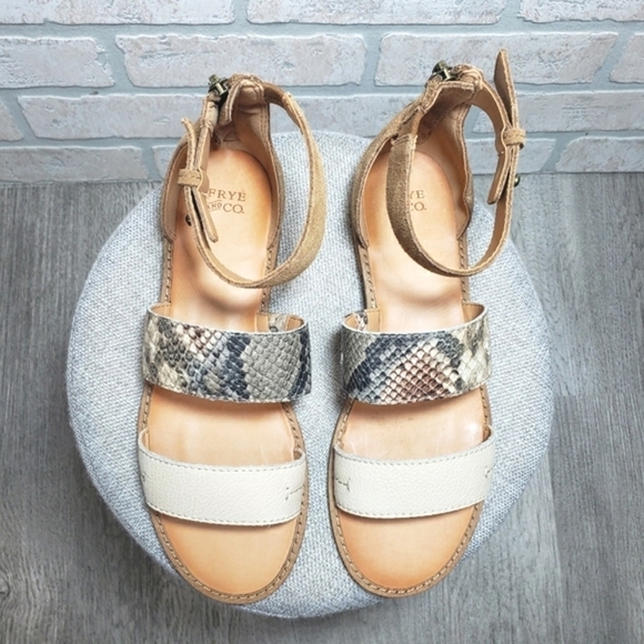 FRYE & CO. EVIE 2 Band Sandal Flats Size 7 - Picture 3 of 12